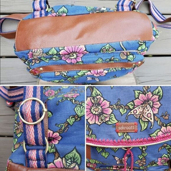 Sakroots Artist Circle Lagoon‎ True Love Floral Butterfly Convertible Backpack main image 5